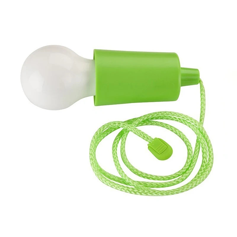 Home Garden Decor Portable LED Pull Cord Light Bulb Battery Operated Hanging Pull Cord Night Lamp Outdoor Camping Tent Light