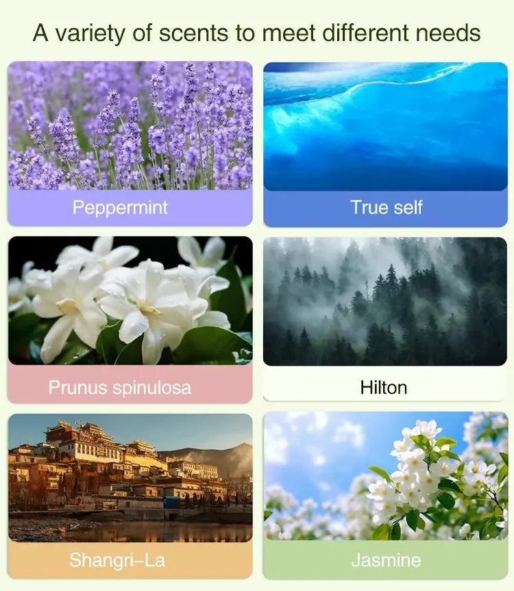 Automatic Diffuser Aromatherapy Car Perfume with Display Essential Oil Humidifier Bathroom Deodorization Air Freshener Jasmine