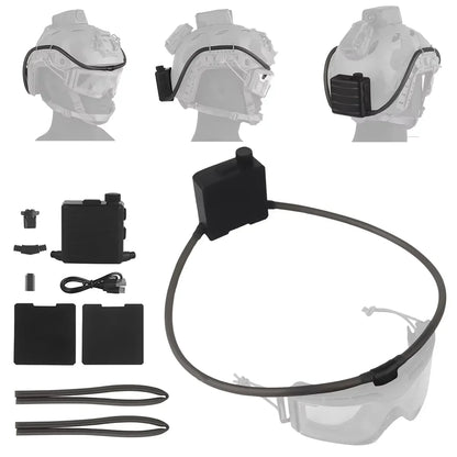 Tactical Goggles Defogging Fan Outdoor Hunting Shooting Airsoft Goggle Anti-fog Kit Hiking Ski Motorcycle Safety Protection Gear