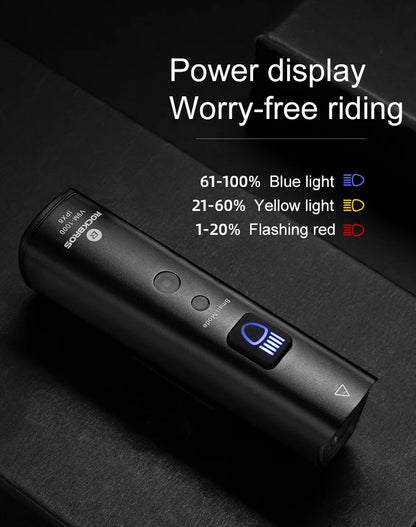 ROCKBROS 1000LM Bike Light Smart Vibration Light Sensing Bicycle Front Light IPX6 Type-C MTB Road Headlebar Cycling Headlights