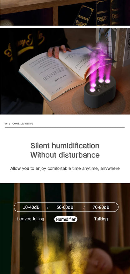 Heavy Fog 7 Spray Nozzles Aroma Humidifier USB Electric Aroma Air Purifier with Pickup Light Sound Control Mist Air Humidifier