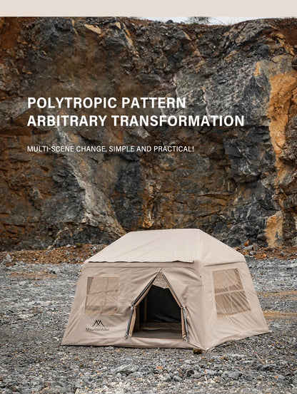 Outdoor Camping 3-4 Person Portable Waterproof Family Awning Beach Tent Quick Opening Fishing Tent Picnic Park Anti-UV Shade