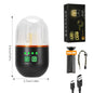 Powerful Mini LED Camping Light with Power Display Magnetic Hook Built-in Battery Lantern USB Rechargeable Tent Hanging Lamp