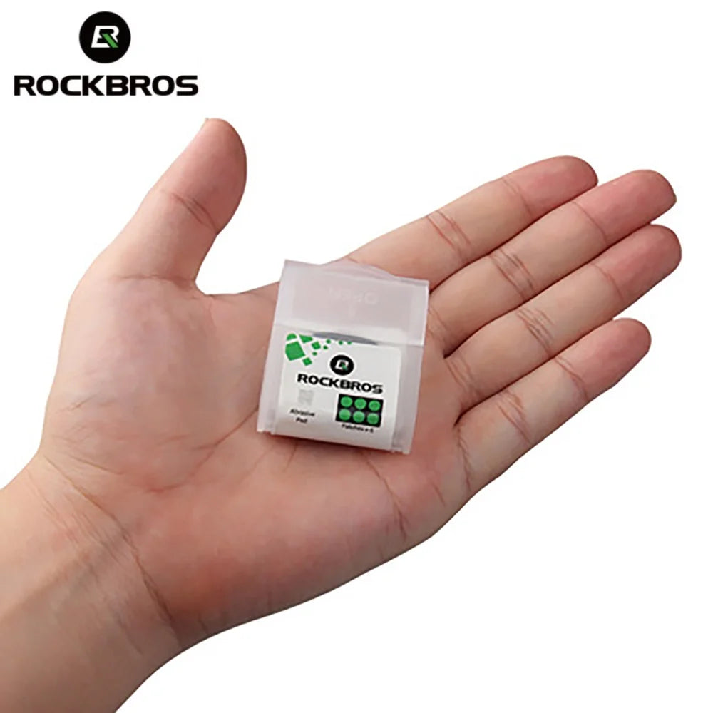 ROCKBROS Bicycle Flat Tire Repair Kit Tool Glue-free Portable Rubber Fetal Repair Bike Inner Tube Puncture Patch Repair Tools