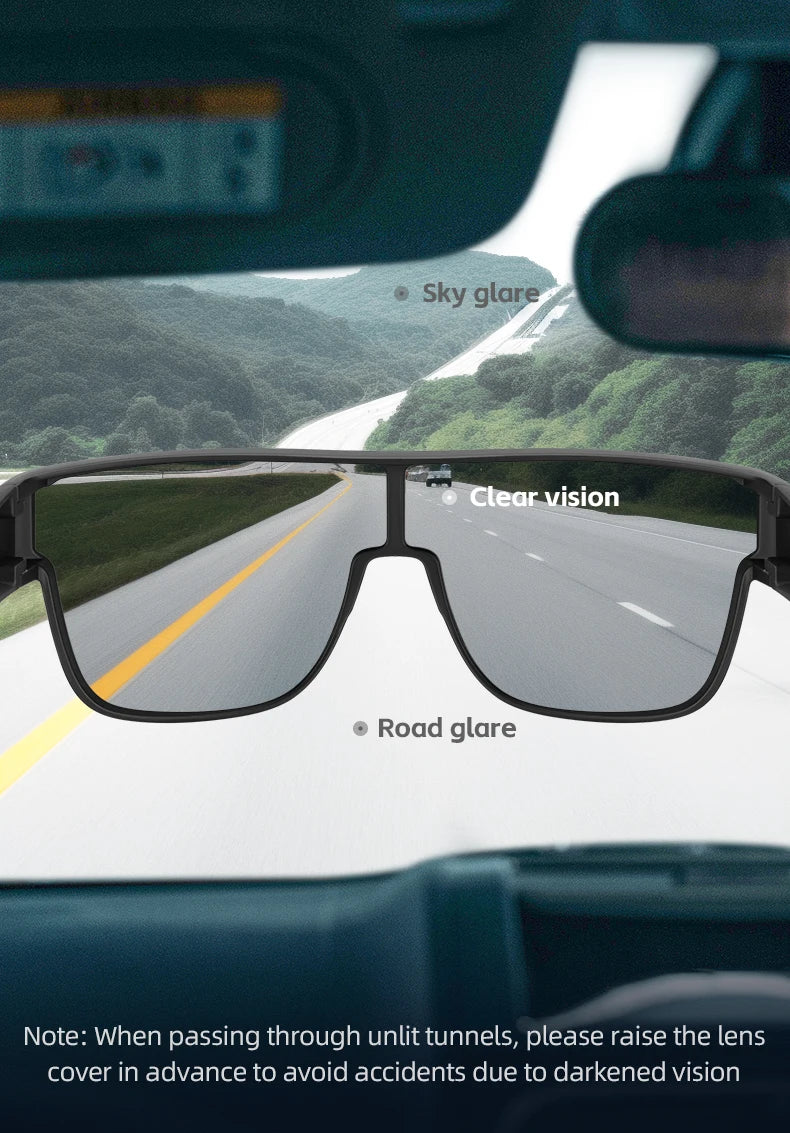 ROCKBROS Polarized Cycling Sunglasses Mutilfunctional Glasses UV Protection Set Glasses Frame Compatible Men's Women's Sunglass