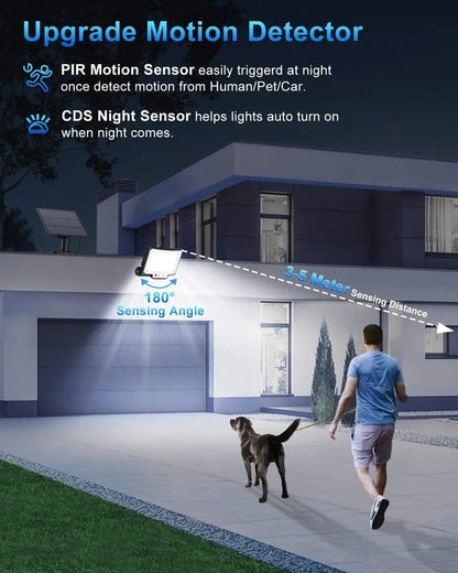 Solar Flood Lights Outdoor 106/318 LED Solar Motion Lights Remote Solar Security Lights Wall Lights Waterproof 3 Modes Garden