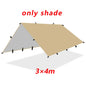 19 Hang Points Tent Tarp Survival Sun Shelter Shade Canopy Outdoor Backpacking Waterproof Camping Awning SunShade4 x4m 4x3m 3x3m