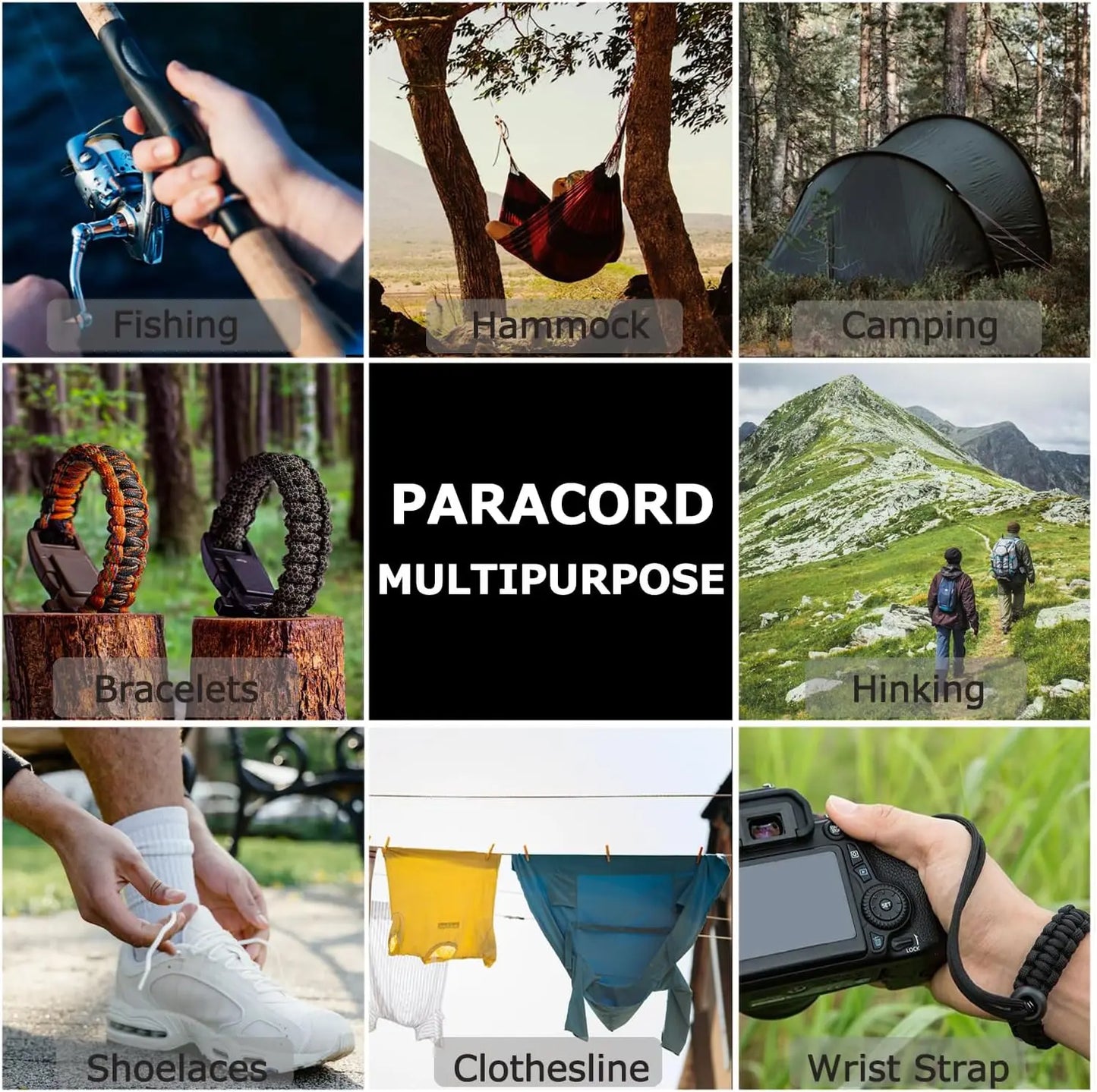 9 Core 650lb Paracord 100m Dia.4mm Military Standard Parachute Rope Tent Lanyard Accessories For Survival Bracelet DIY Making