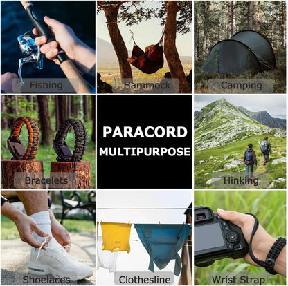 9 Core 650lb Paracord 100m Dia.4mm Military Standard Parachute Rope Tent Lanyard Accessories For Survival Bracelet DIY Making