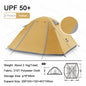 Naturehike-Outdoor Camping Tent, 2, 3, 4 Person, Double Layer Waterproof Tent for Backpacking, Hiking, Car Camping