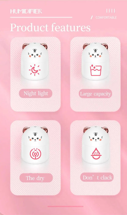 Cute Pet Humidifier Mini Office Desktop Air Conditioning Room Air Humidification Usb Small Household Heavy Fog Spray