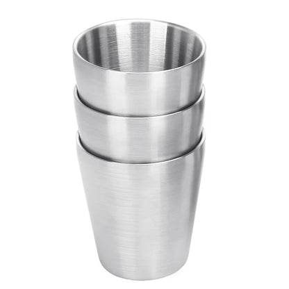 3pcs Stainless Steel304 Cup Outdoor Gear Stackable Cup Camping Cups Metal Coffee Travel Cup Sets Portable Drink-ware Gold