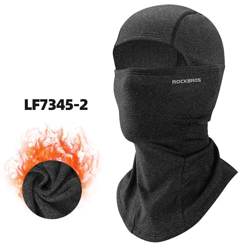 ROCKBROS Cycling Face Keep Warm Winter Climbing Hiking Fleece Thermal Windproof Balaclava Running Fishing Skiing Hat Headwear