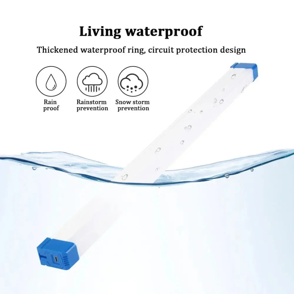 32CM LED Rechargeable Tube Camping Light Magnetic Suspension Portable Light Bulb for Emergency,Night Market,Outdoor Lighting