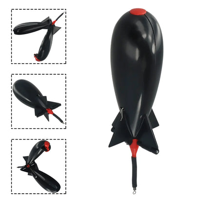 1Pcs S M L Carp Fishing Rocket Feeder Holder Spomb Pellet Rockets Feeders Spod Bomb Float Lure Bait Position Outdoor Gear