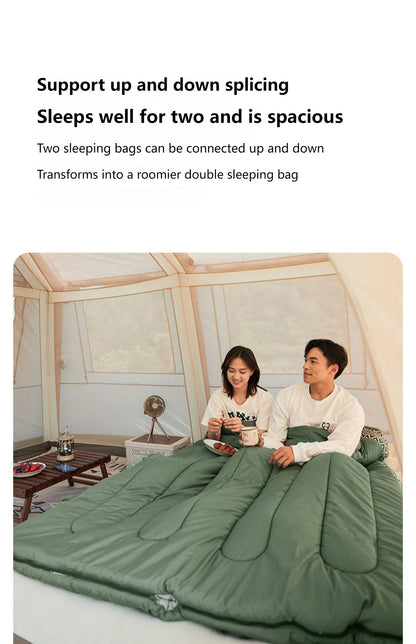 Naturehike Cotton Sleeping Bag Outdoor Camping Single Autumn And Winter Warm And Thick Splicable Breathable Sleeping Bag