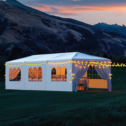 10x30FT White Party Tent Outdoor Canopy Tent Heavy Duty Wedding Tent Waterproof Patio Gazebo Event Tents for Parties