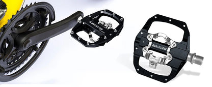 BUCKLOS Mountain Bike Pedals 3 Sealed Bearing PD-M680 Dual Clipless Flat & Lock Pedal Aluminum Cycling Pedals Fit Shimano SPD