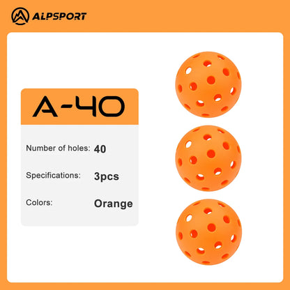 ALP Outdoor Pickleball 74mm Durable 40 Holes 26 Holes 1/3/6/12/100 Pieces/PCS 26g Original USA Professional Pickleball
