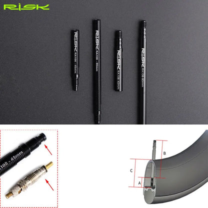 80mm Cycling Protection Accessories Bike Parts Bicycle Valves Nut Inner Tubes Extension Integrated Removable Valve Extender