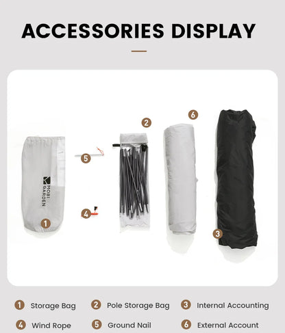 MOBI GARDEN Camping Tent Ultra Light Trekking Tent Portable Outdoor Hiking 20D