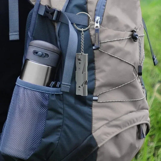 Safety Alloy Lifesaving Camping Equipment Db Tool Portable Outdoor Double Survival Tube Aluminum Kit Emergency Whistle 180