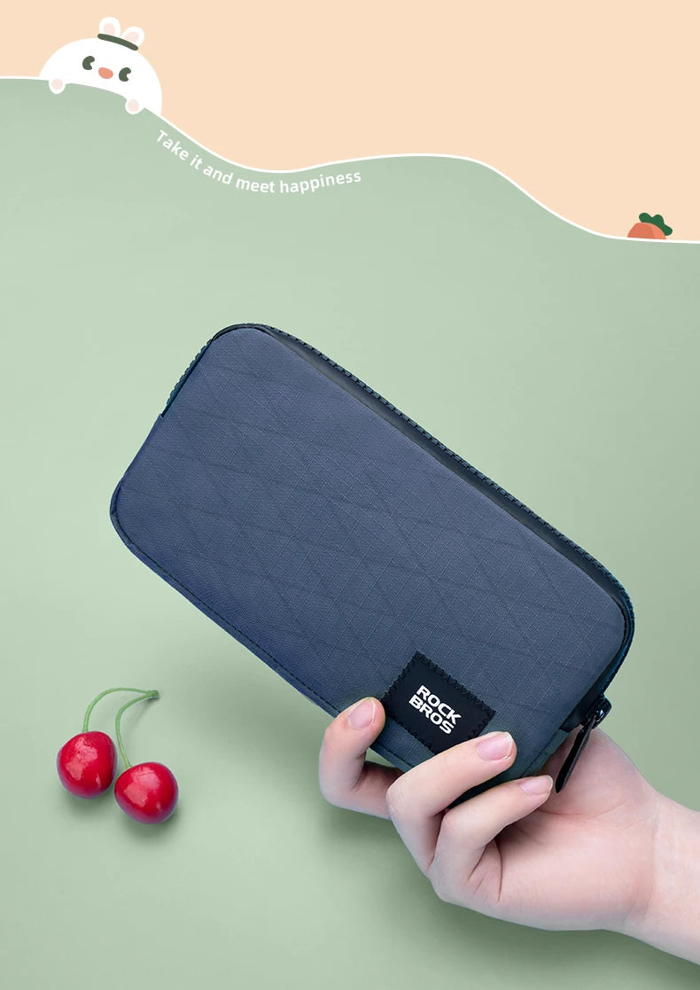 ROCKBROS Cycling Mobile Phone Bag Multi-functional Wallet Card Bag Lightweight Portable Bicycle Cycling Pocket Bag Commute Bag