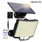 Solar Flood Lights Outdoor 106/318 LED Solar Motion Lights Remote Solar Security Lights Wall Lights Waterproof 3 Modes Garden