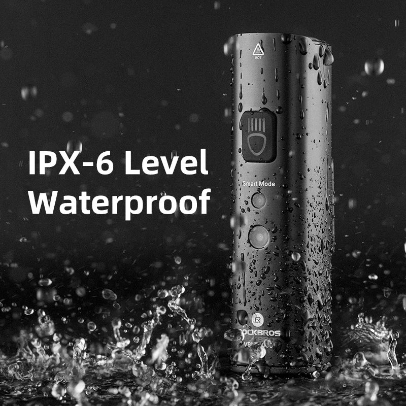 ROCKBROS 1000LM Bike Light Smart Vibration Light Sensing Bicycle Front Light IPX6 Type-C MTB Road Headlebar Cycling Headlights