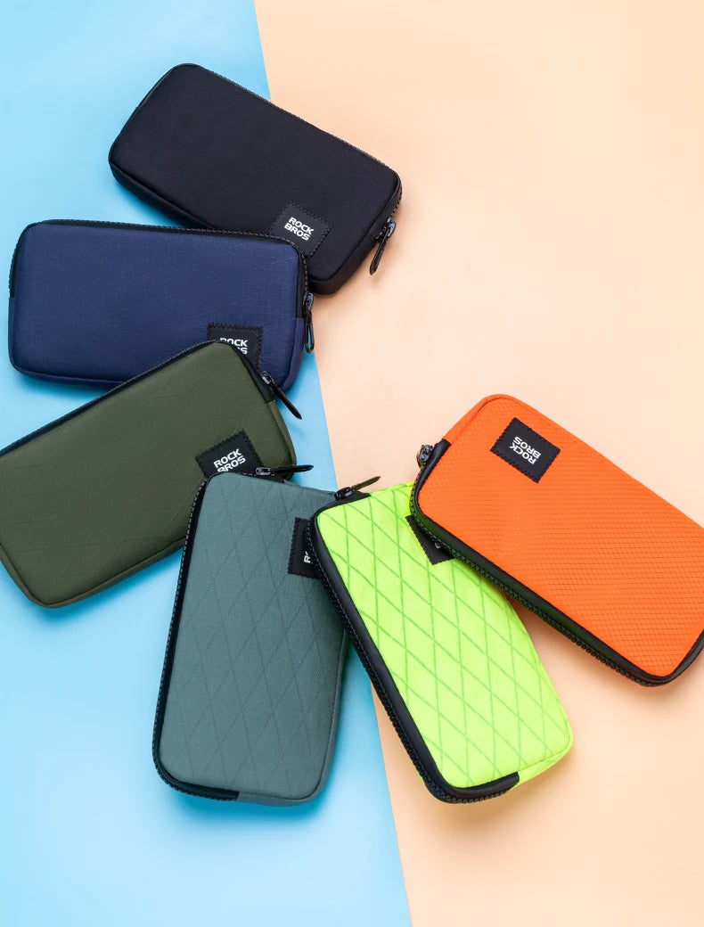 ROCKBROS Cycling Mobile Phone Bag Multi-functional Wallet Card Bag Lightweight Portable Bicycle Cycling Pocket Bag Commute Bag
