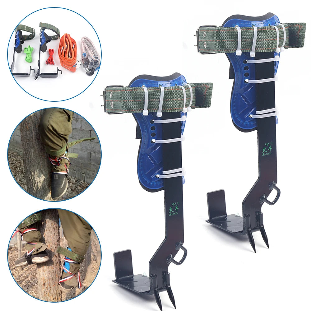 Portable Climbing Tool Kit For Tree Pole Climbing Outdoor Fruit Pick With Safety Belt Straps, Adjustable Lanyard Carabiner