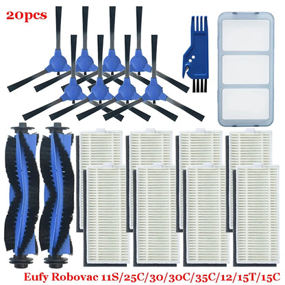 For Eufy Robovac 11S / 25C / 30 / 30C / 35C / 12 / 15T / 15C Slim Robot Vacuum Cleaner Parts Main Side Brush Cover Hepa Filter