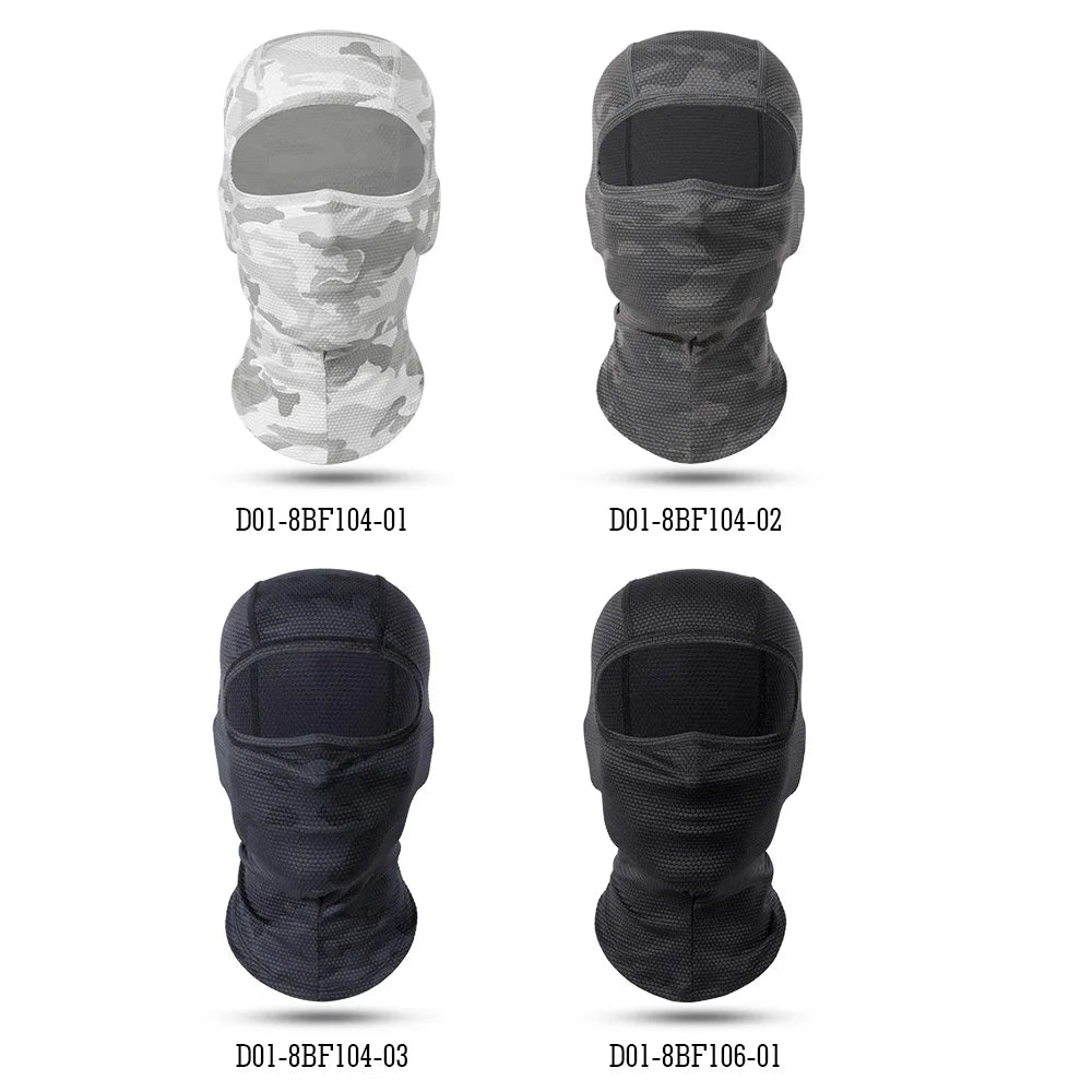 Cycling Full Face Balaclava Cooling Face Mask Breathable Ice Silk Wicking Absorbent Headgear for Bicycle Helmet Riding Gear Men