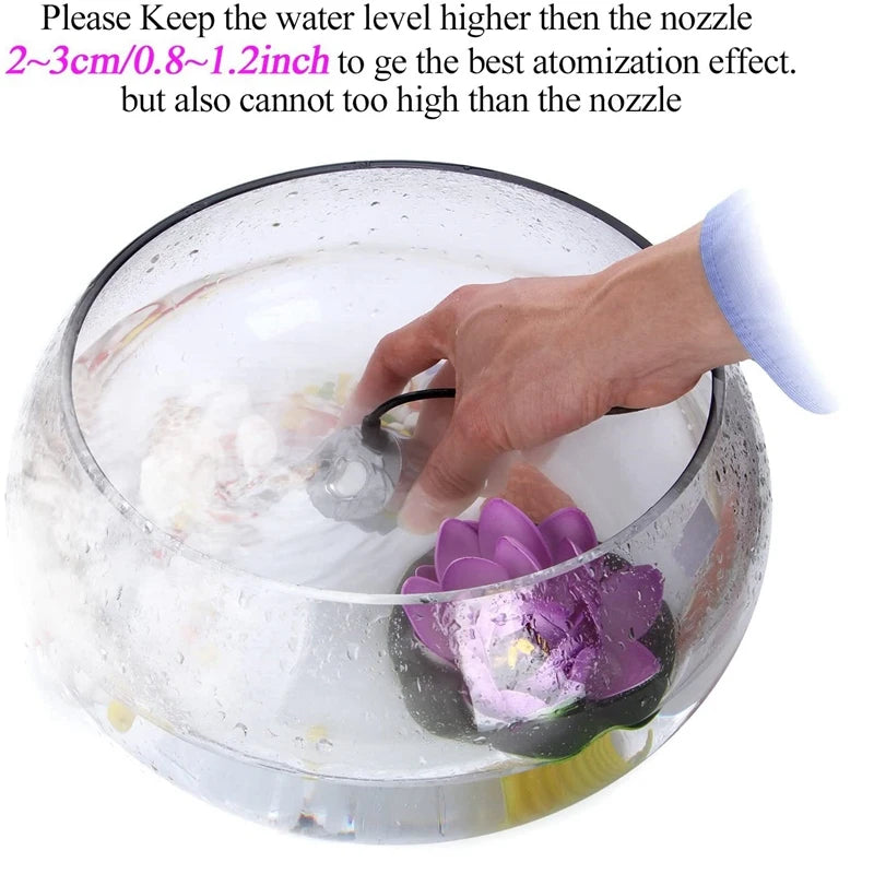 5-in-1 Mist Maker Fogger Ultrasonic Humidifier Fountain Rockery Gardening Bonsai Aquarium Pond Decor Atomizer Atomizing Heads