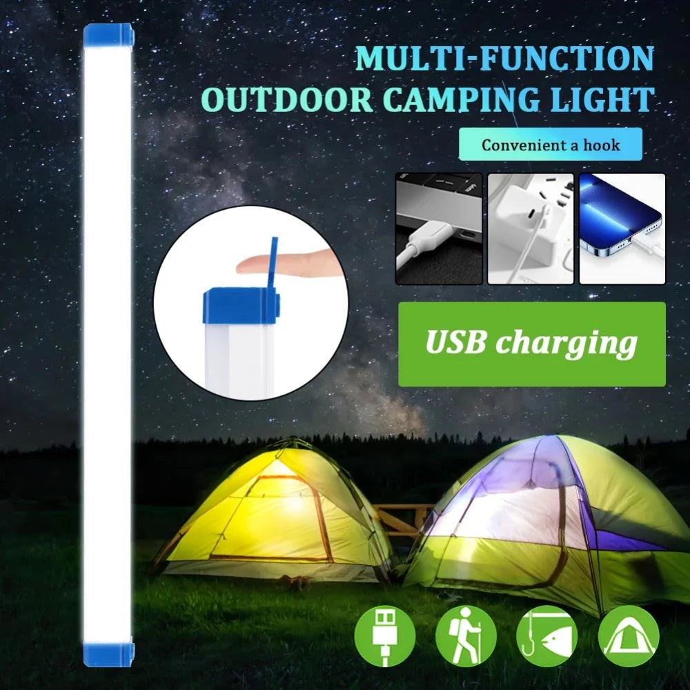 32CM LED Rechargeable Tube Camping Light Magnetic Suspension Portable Light Bulb for Emergency,Night Market,Outdoor Lighting