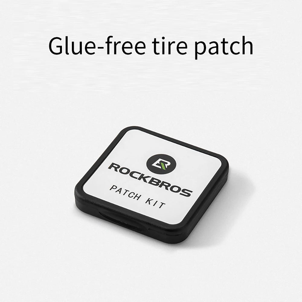 ROCKBROS Bicycle Flat Tire Repair Kit Tool Glue-free Portable Rubber Fetal Repair Bike Inner Tube Puncture Patch Repair Tools