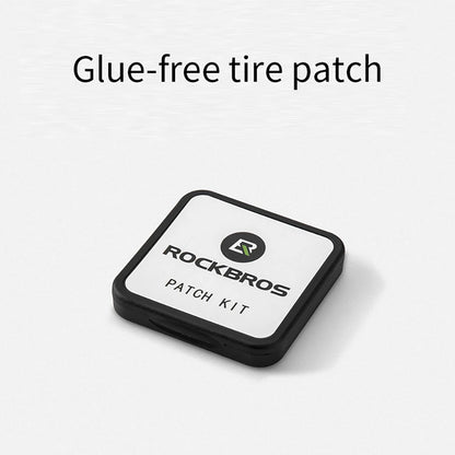 ROCKBROS Bicycle Flat Tire Repair Kit Tool Glue-free Portable Rubber Fetal Repair Bike Inner Tube Puncture Patch Repair Tools