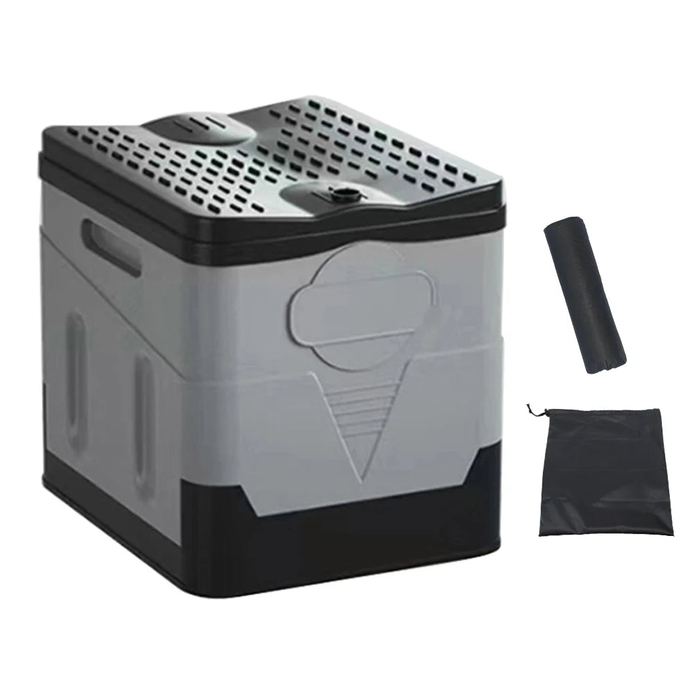 Plastic Portable Outdoor Toilet Tent Car Emergency Toilet with cover Travel Washable Camping Toilet Self-driving Picnic Seat