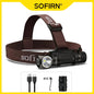 Sofirn Headlight SP40 1200lm LED Headlamp XPL2 18650 USB C Rechargeable 18350 Flashlight with Power Indicator Magnet Tail