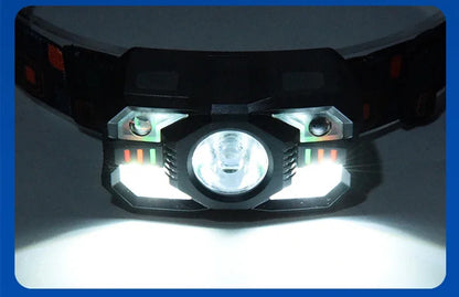 Portable Induction LED Headlamp Rechargeable Headlight IR Motion Sensor Head Lamp Waterproof Head Flashlight for Camping Fishing