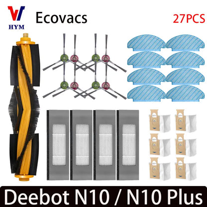 For Ecovacs Deeboot N10 / N10 Plus Accessories Main Side Brush Hepa Filter Dust Bag Mop Cloth Robot Vacuum Cleaner Spare Parts