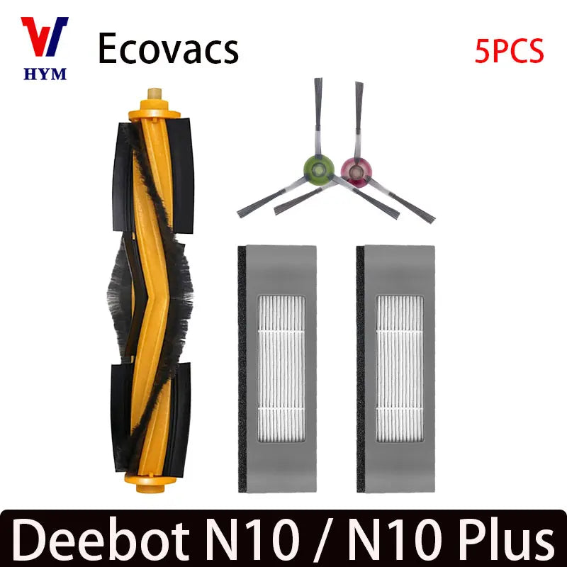 For Ecovacs Deeboot N10 / N10 Plus Accessories Main Side Brush Hepa Filter Dust Bag Mop Cloth Robot Vacuum Cleaner Spare Parts