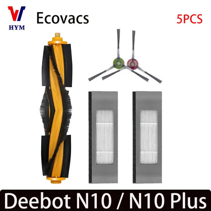 For Ecovacs Deeboot N10 / N10 Plus Accessories Main Side Brush Hepa Filter Dust Bag Mop Cloth Robot Vacuum Cleaner Spare Parts