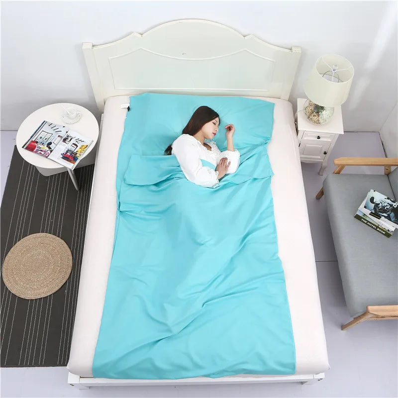 Breathable Portable Sleeping Bag Liner Sleeping Bag Tourism Mat Camping Outdoor Sleeping Bag Set Hotel Room Liner Anti-dirty