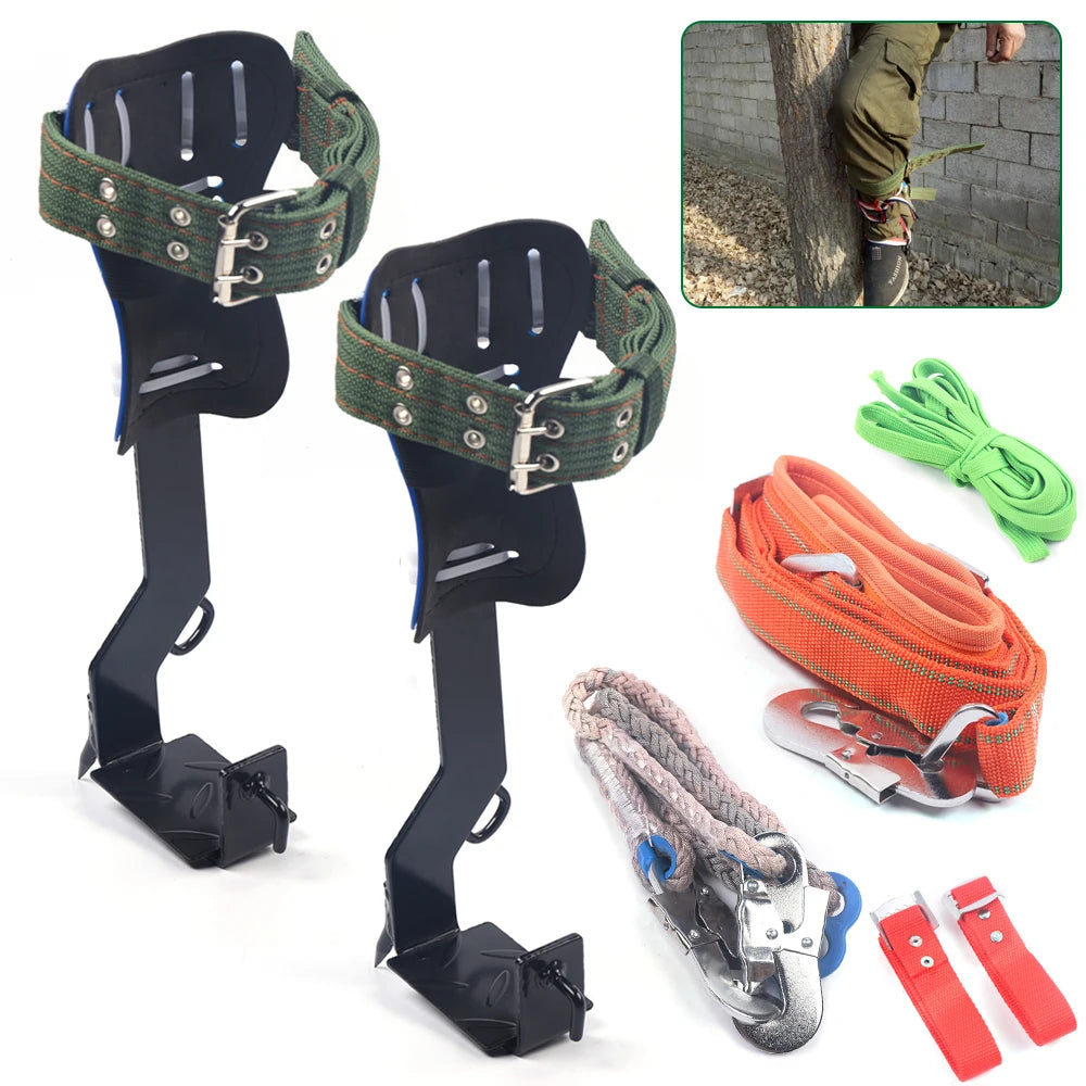 Portable Climbing Tool Kit For Tree Pole Climbing Outdoor Fruit Pick With Safety Belt Straps, Adjustable Lanyard Carabiner
