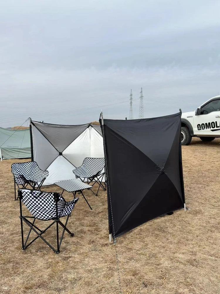Camping Windscreen Tent Folding Windproof Shield Camping Sunshade Folding Outdoor Wall Large Camp Tent Windshield Equipment