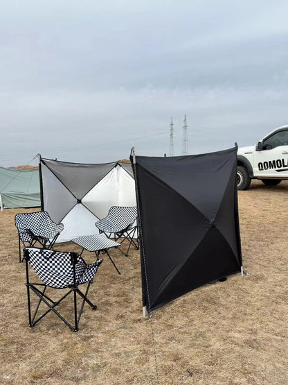 Camping Windscreen Tent Folding Windproof Shield Camping Sunshade Folding Outdoor Wall Large Camp Tent Windshield Equipment
