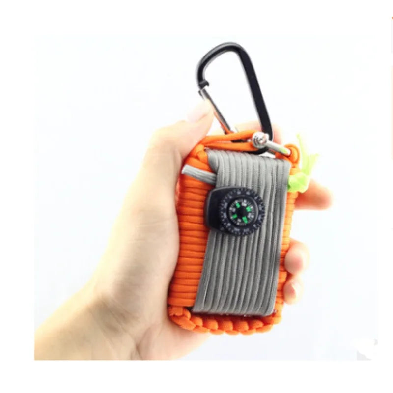 Climbing Umbrella Rope Equipment Kit, Emergency First Aid, Camping Hiking Safety Survival Tools, Outdoor Sobrevivência