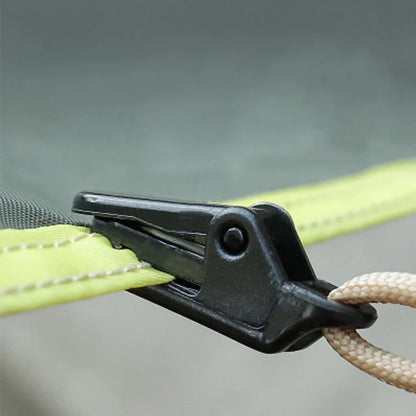 10pcs/lot travel outdoor camping plastic double hole tent rope adjustable buckle curtain alligator clip factory brand clip