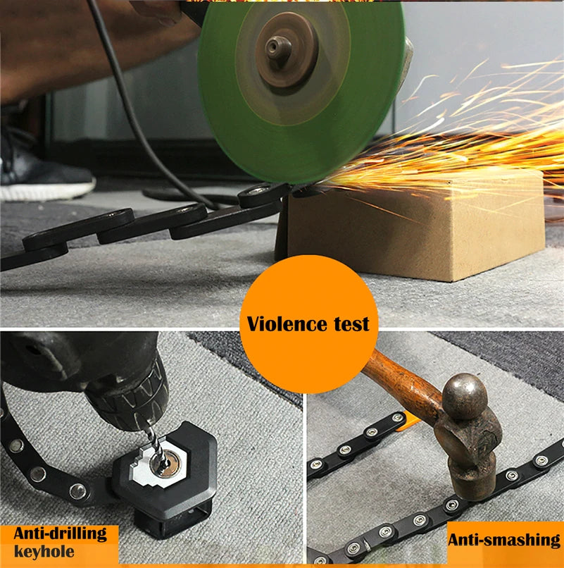 WEST BIKING Foldable Bike Lock Key Password Security Anti-Theft Lock MTB Road Bicycle Scooter Electric Bike Cycling Chain Lock